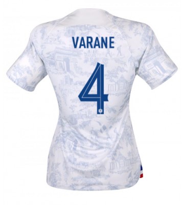 Frankrig Raphael Varane #4 Udebanetrøje Dame VM 2022 Kort ærmer